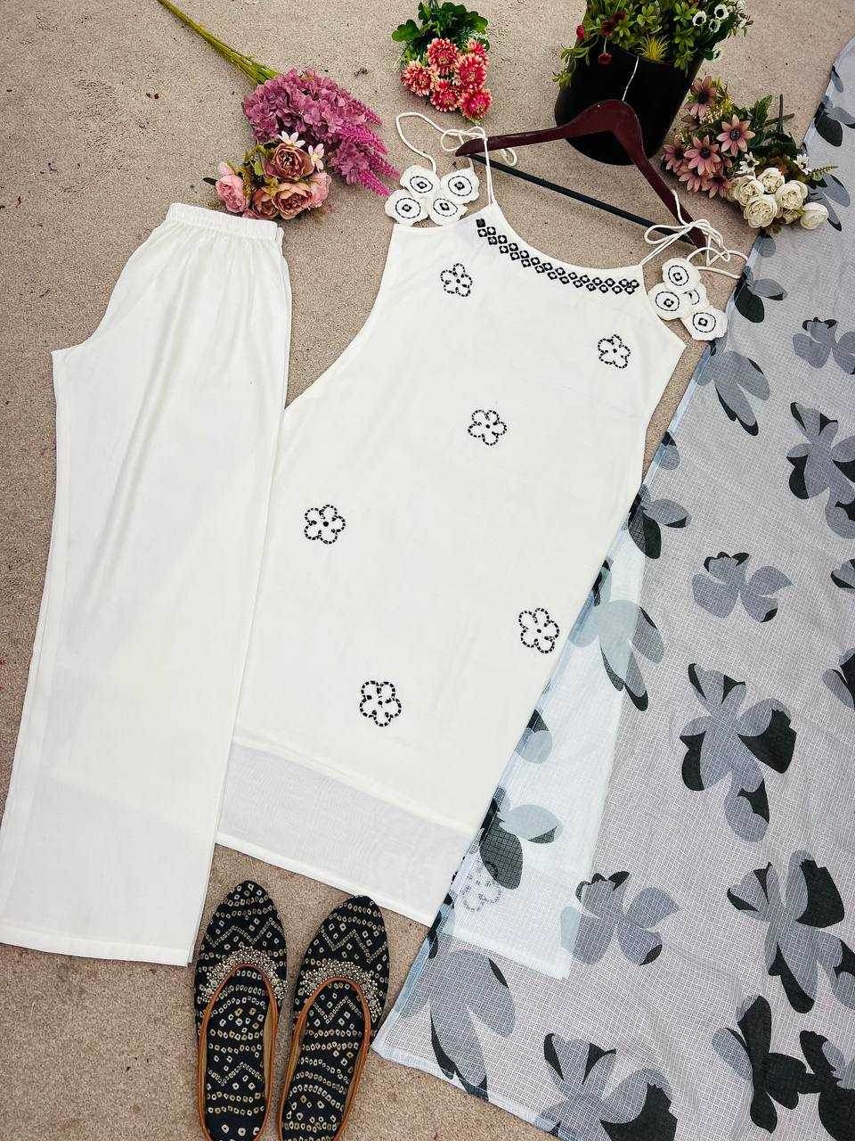 Heavy Roman Silk Mirror Work Sleeveless Kurti - MYLUXURY LANE ENTERPRISE